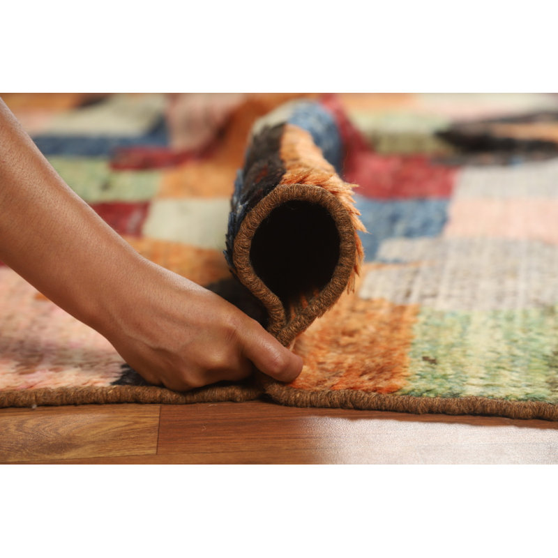 Tapis à damier oriental marocain 7 x 10