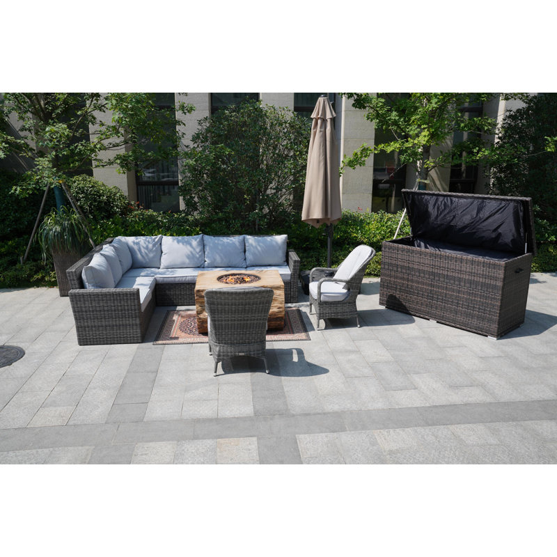 Algird 8 - Person Patio Conversation Set with Cushions
