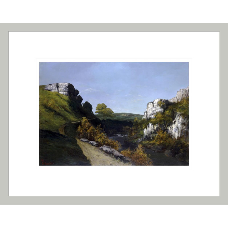 "Paysage près d'Ornans" par estampe numérique encadrée, 13,37 po H x 16,75 po L