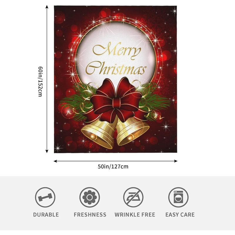 Jeté de Noël en forme de flocon de neige pour lit de canapé, 60 x 80 po