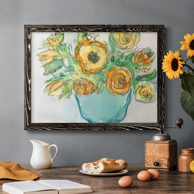 "Spring Floral Accent II", reproduction sur toile, H 14 po x l 20 po, Noir