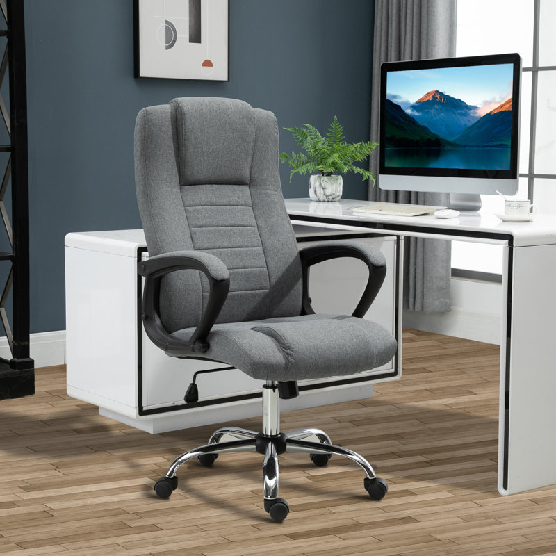Brock Linen Executive Chair, Grey