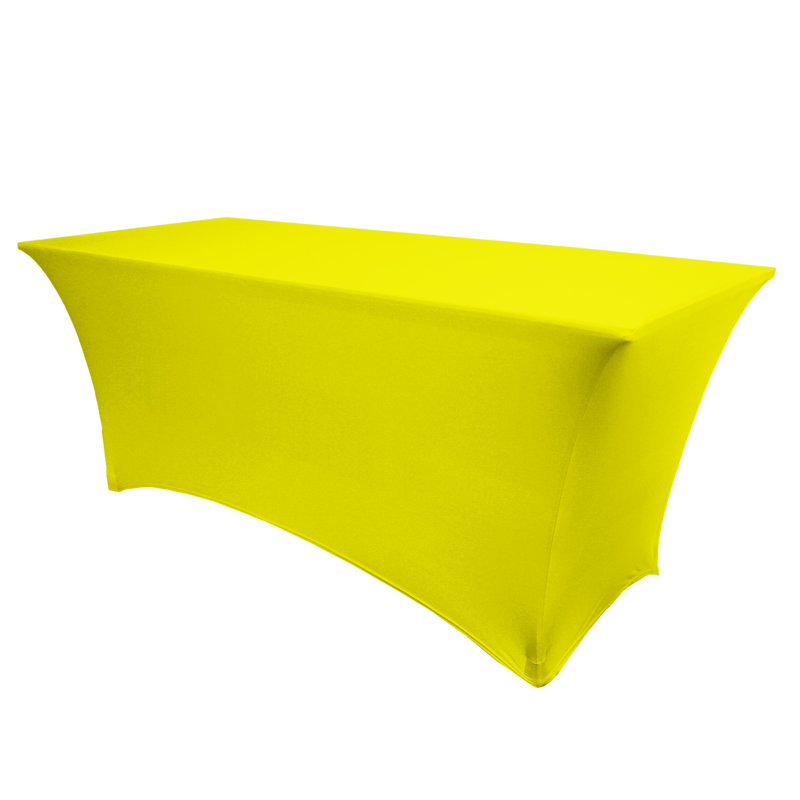 Ultimate Textile Rectangular Tables- 36" H, Neon Yellow, 96" x 24", 3