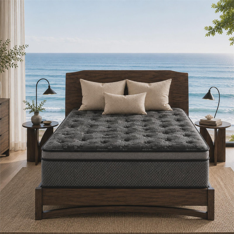 Matelas hybride mi-ferme 12 po Evann, 12" Ultra, Grand lit