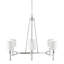 Lustre 6 lumières avec abat-jour cylindrique en tissu Voir ci-dessous-114988781