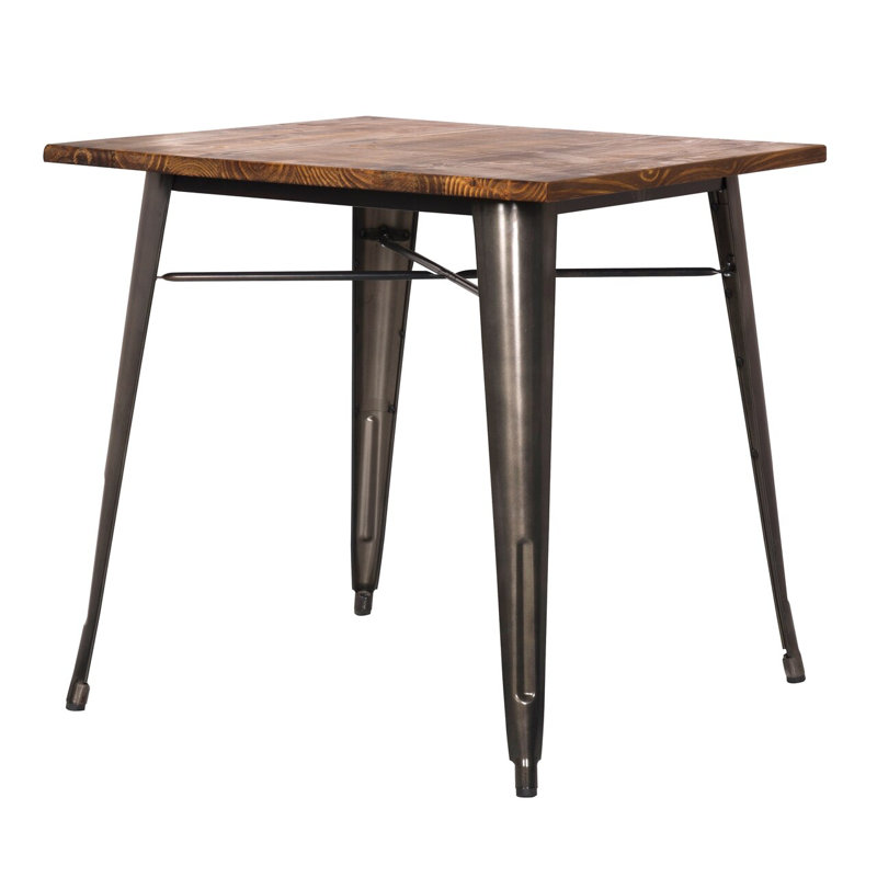 Plateau de table en métal KD, bronze industriel