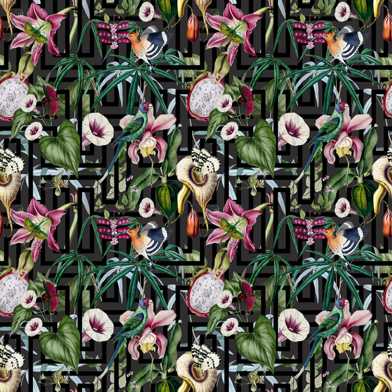 Non-Pasted Floral Wallpaper Roll