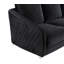 Fauteuil d'appoint moderne en velours noir l 36 po Livia-716967388