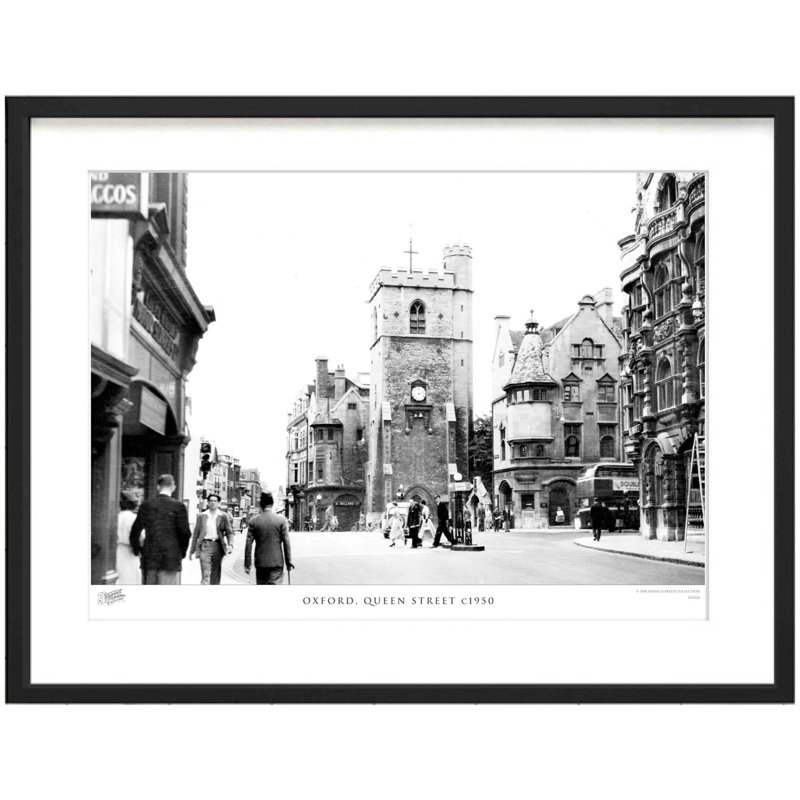 Oxford, Queen Street C1950 by Francis Frith - Single Picture Frame Print, 60cm H x 80cm W x 2.3cm D