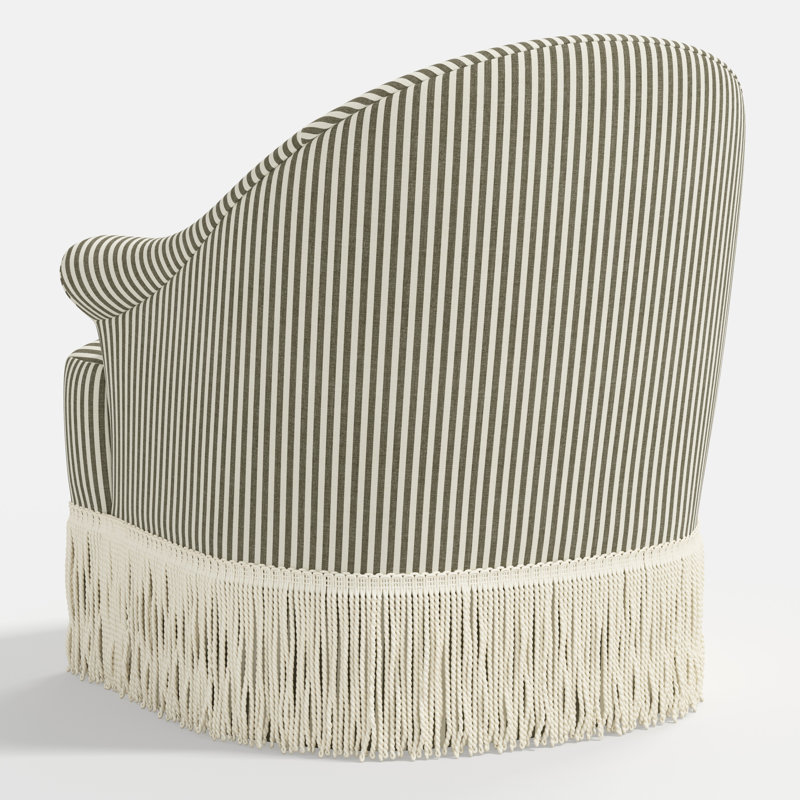 Marie Swivel Chair, Jane Stripe Laurel