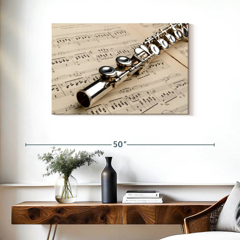 Abarca Sheet Music Flute, 24" H x 36" W