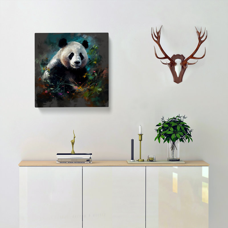 Panda Impressionism No.2 - Wrapped Canvas, 50cm H x 50cm W x 3cm D