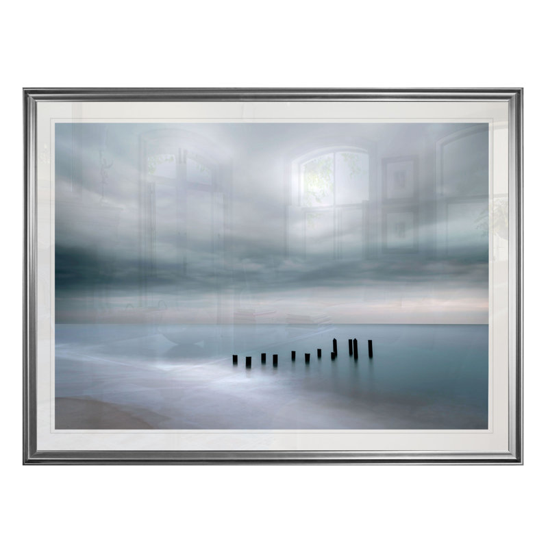 « cape mai matin », impression, H 20 po x l 24 po x P 1,5 po, Cadre argenté