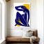 Silhouette de femme abstraite sur toile-1213550802