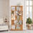 5-Tier Engineered Wood Bookcase, 64.56" Tall Organizer Display Shelves-1249107757