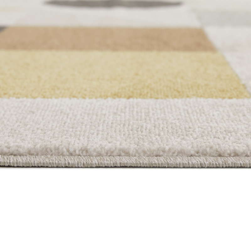 Tapis crème / noir / brun Vanzandt, Rectangle 7 pi 10 po x 10 pi