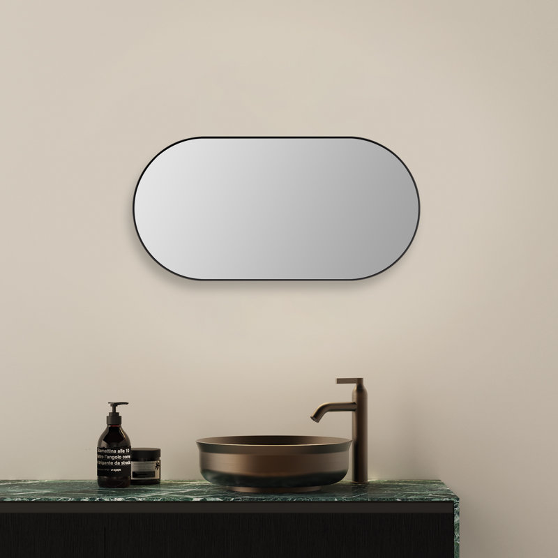 Miroir mural Cosie, 35 po x 18 po, Ovale
