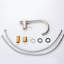 Robinet d'évier de cuisine commercial - acier inoxydable, poignée simple, nickel brossé, qualité de fabrication en acier durable, conception à trous