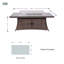Table de foyer d'extérieur en aluminium avec couvercle Geona H 27,16 po x l 70,87 po