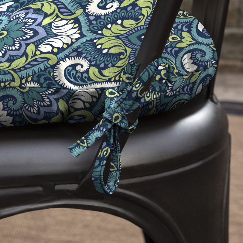 ARDEN Outdoor Seat Cushion, Blue/Green/White