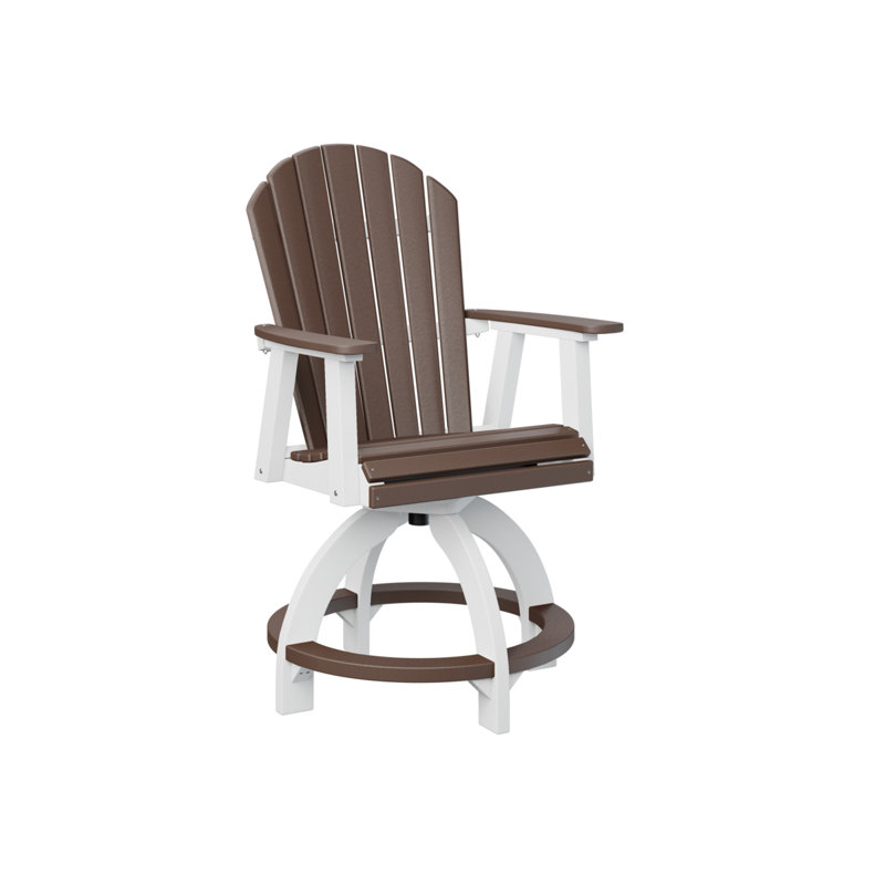 Chaise de comptoir pivotante Dawnita, Chocolat / Brun, 22.5"