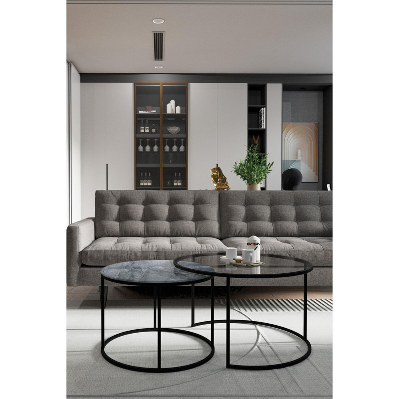 Glorias Coffee Table, Transparent/Anthracite