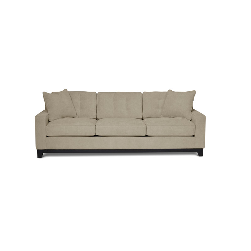 Carollton Upholstered 93'' Sofa, Heavenly Chrome Chenille