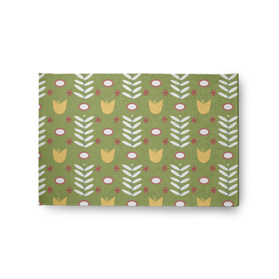 Chenille Floral Indoor / Outdoor Rug