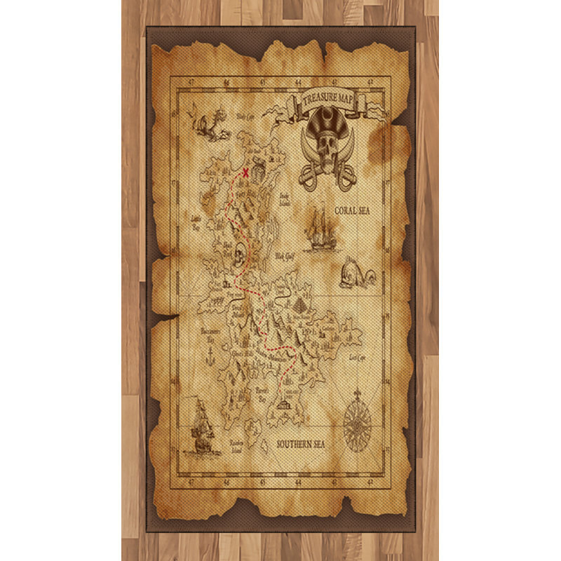 Island High Density Long Fiber Poly Threads Decorative Area Rug Carpet, Rectangle 2'7" x 5'