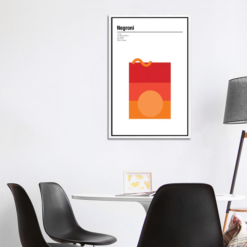 Negroni by Nick Barclay - Print on Canvas, White Framed, 101.6 cm H x 66.04 cm W