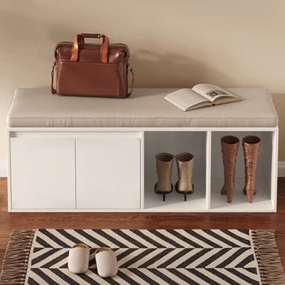 Banc de rangement pour chaussures avec rangement 47,2 po