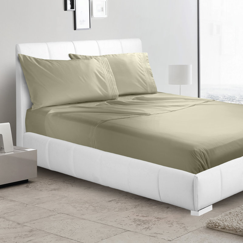 Microfiber Flat Sheet, Queen Flat Sheet, Sage Green