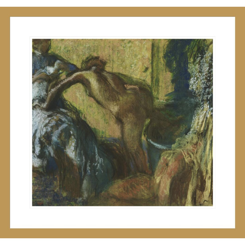 «After the Bath» par Edgar Degas, impression giclée sur cadre, H 23,5 po x l 24,86 po