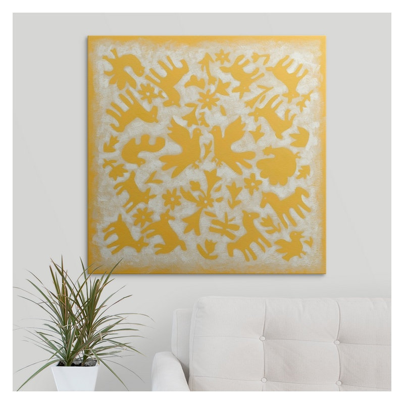 «Folk Story» par Elyvia, impression, H 30 po x l 30 po x 1,5 po, Toile