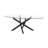 39.37" Glass Side Table with Black Legs