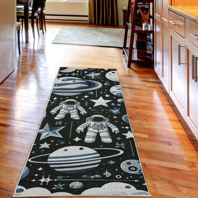 Machine Printed 229cm X 79cm Area Rug