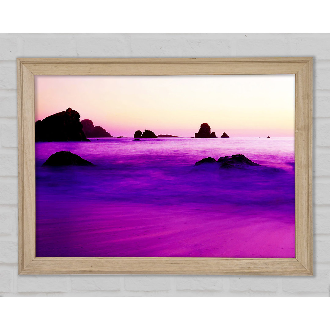 Gerahmtes Leinwandbild Purple Mist Of The Ocean