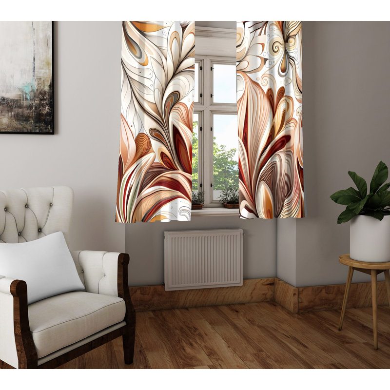 Paire de rideaux semi-transparents Aidelyn, L 56 po x L 78 po