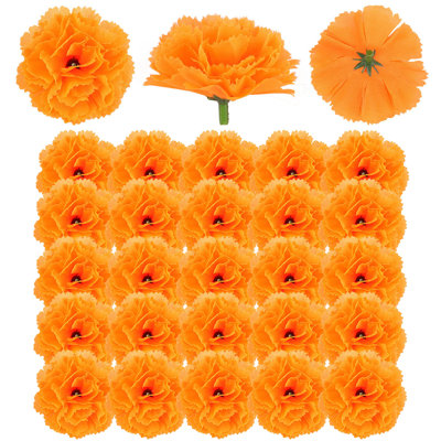 30 têtes de fleurs de souci décoratives, 5 cm