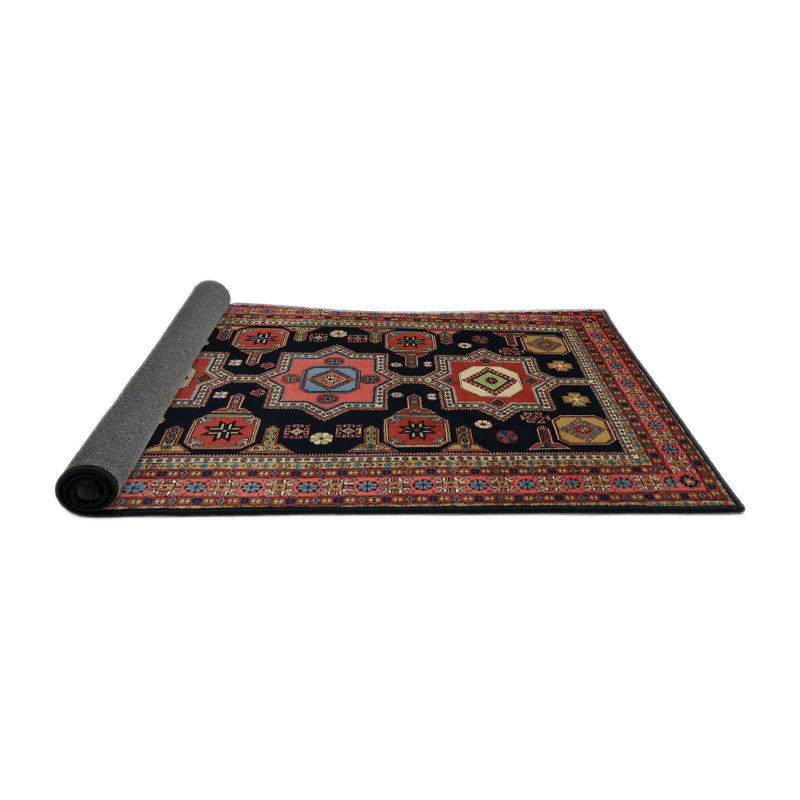 Tapis brun/noir traditionnel Obermeyer, Rond 6 pi