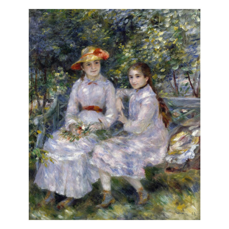 Les filles de Durand-Ruel par Pierre-Auguste Renoir - Estampe numérique, H 40 po x l 32 po