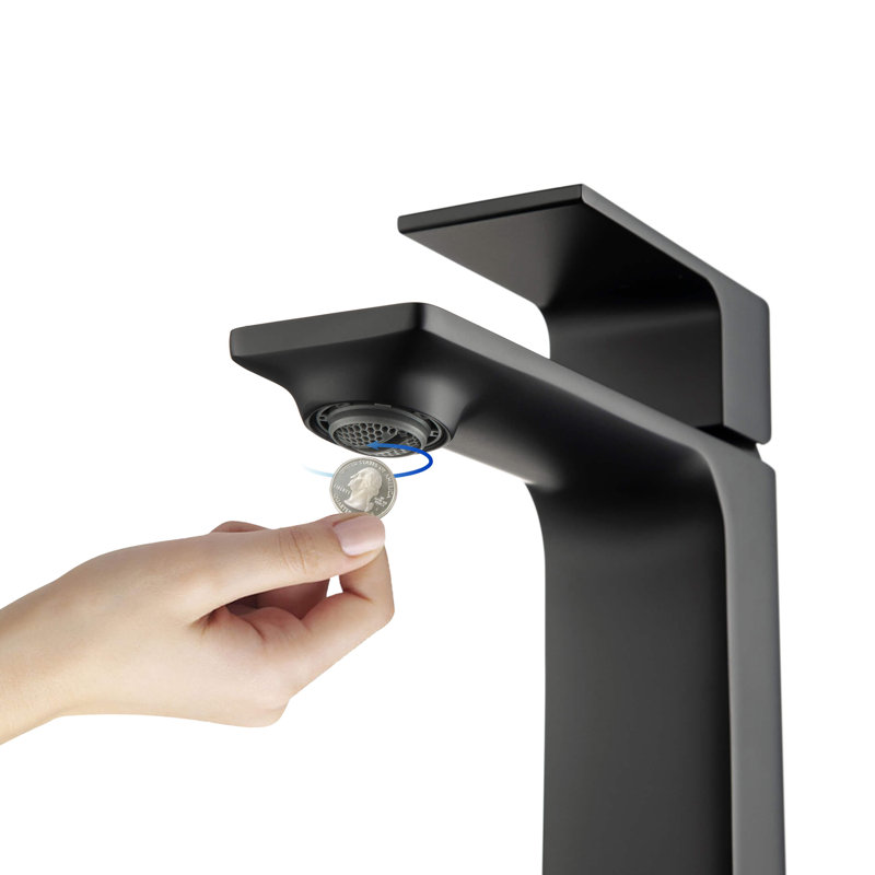 Mirage Single-handle Bathroom Faucet, Matte Black, No accessories included