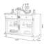 Buffet en bois massif brun noisette