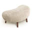 Fauteuil demi-tonneau 36 po avec coussin et repose-pieds 36 po Nordic Chenille-1363873088