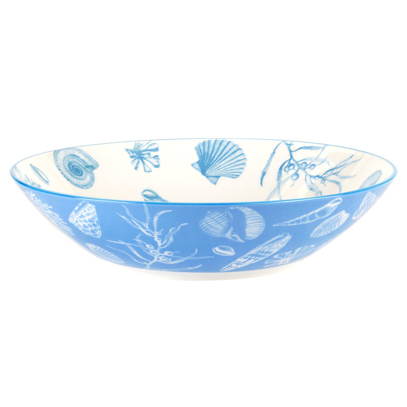 Seaside Multicolor Ceramic Soup and Pasta Bowls, Set of 6