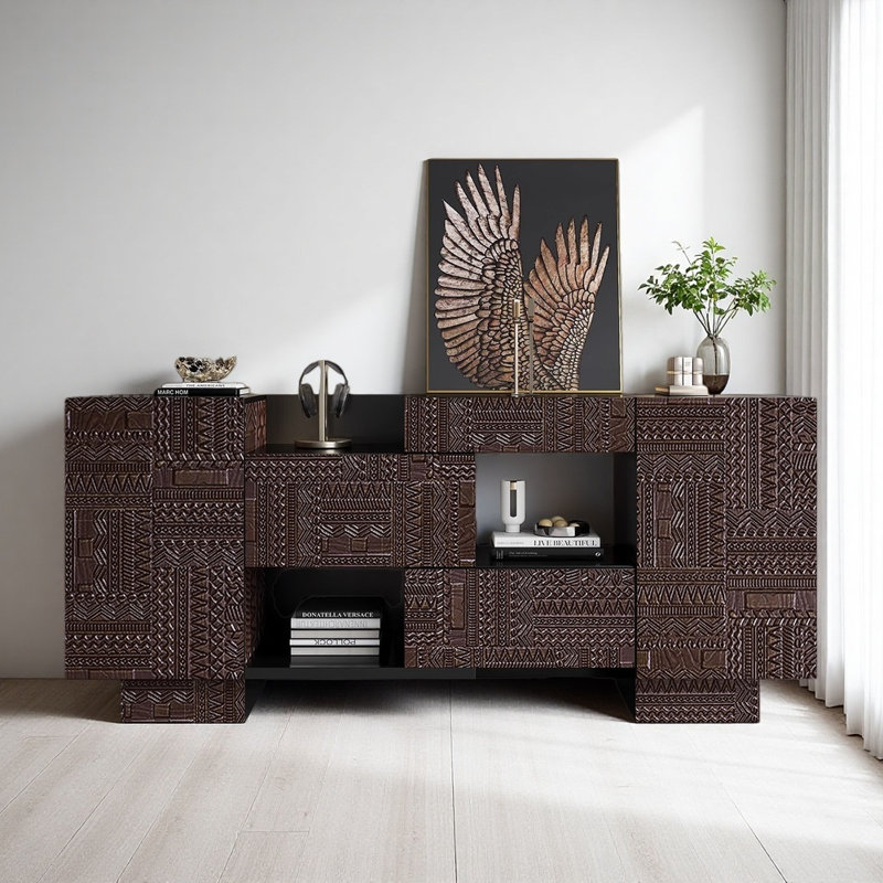 Armoire télescopique luxueuse de style italien, Café