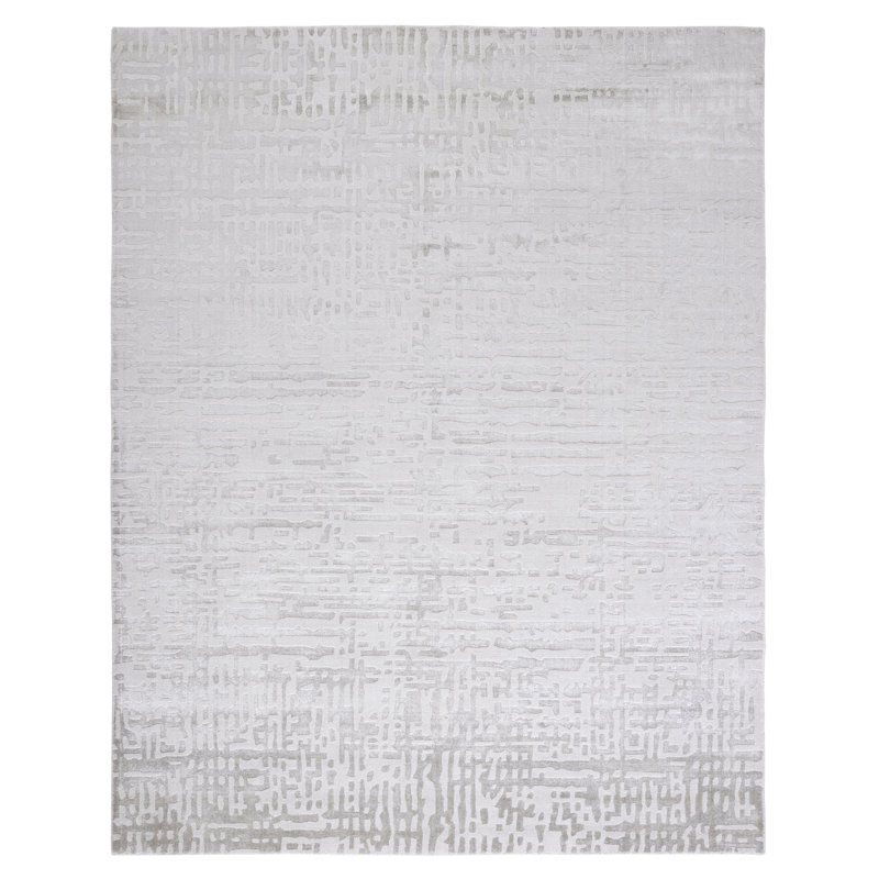 Nesta Hand Woven Silk Abstract Rug, Rectangle 6' x 9'