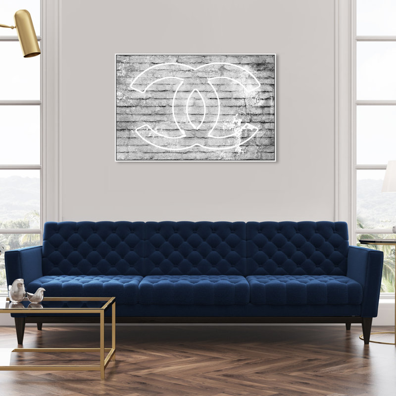 «Fashion and Glam All Glory», impression sur toile tendue, Cadre blanc, L 36 po x H 24 po