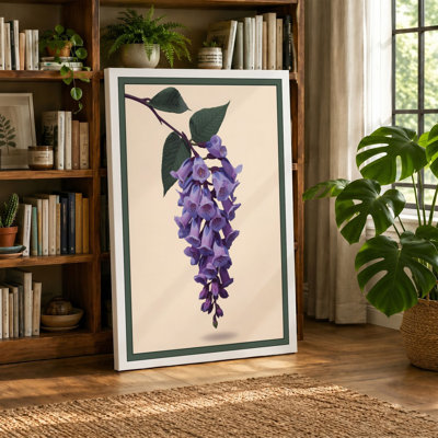 Cascading Wisteria Botanical - Wrapped Canvas