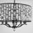 24.4" 8-Light Modern Transitional Crystal Drum Chandelier Matte Black Finish